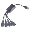 1 шт. Удлинительный кабель USB 2.0 для передачи данных 1 штекер на 4 гнезда USB-хаб Разветвитель Удлинительный кабель Розетка адаптера питания