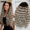 Синтетические глубокие волнистые косы FREEDOM Jessica Hair 20 дюймов 300 г Твист Крючком Ombre Коричневый Имбирный Вплетаемые Наращивание Волос