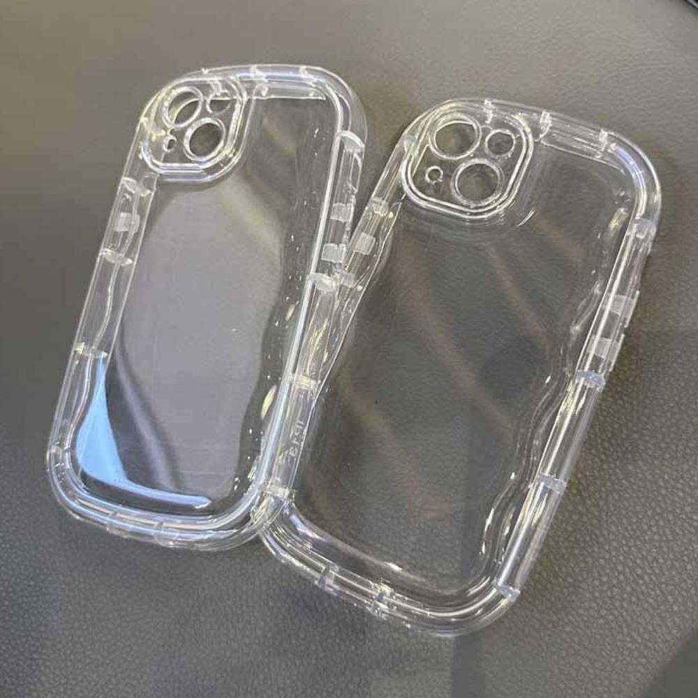Роскошный прозрачный мыльный мягкий чехол для телефона для iPhone 17 Air 16 15 14 13 12 11 Pro Max Plus 17 Pro Защита камеры Подушка безопасности