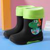 Детские водонепроницаемые флисовые демисезонные резиновые сапоги до середины икры со съемной подкладкой для мальчиков и девочек