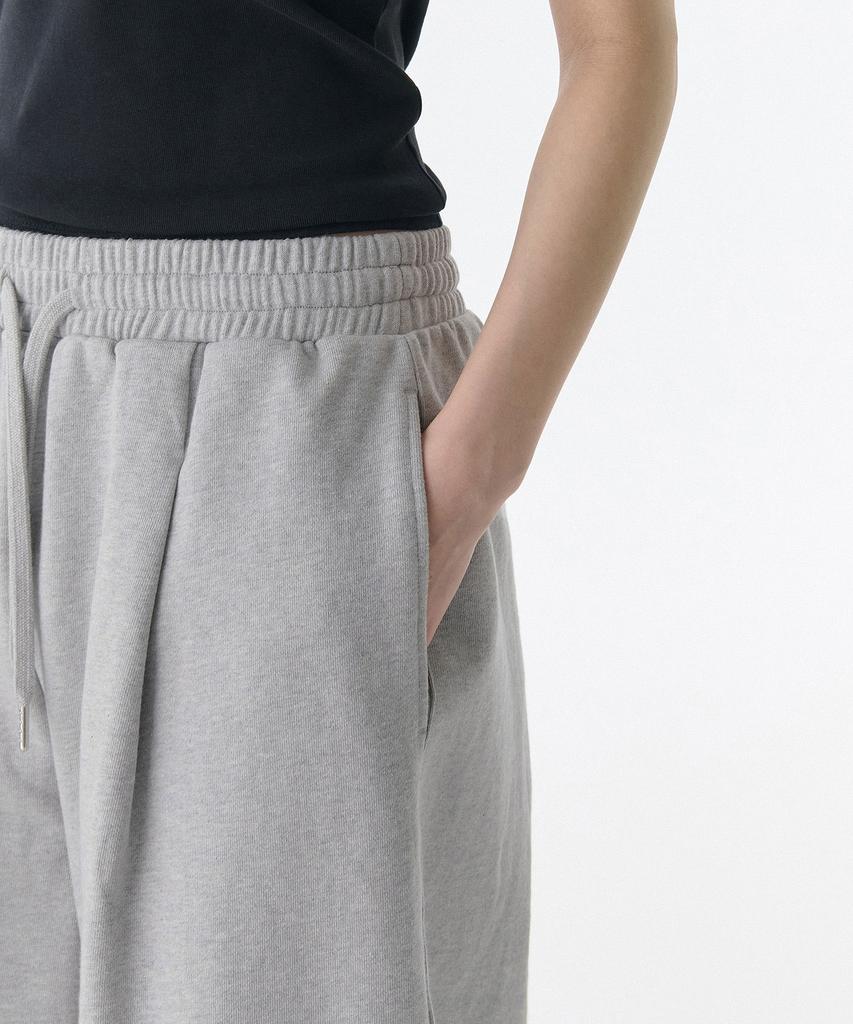 MUSINSA STANDARD WOMAN Женские Бермуды с Одним Складом [Средне-Серый]