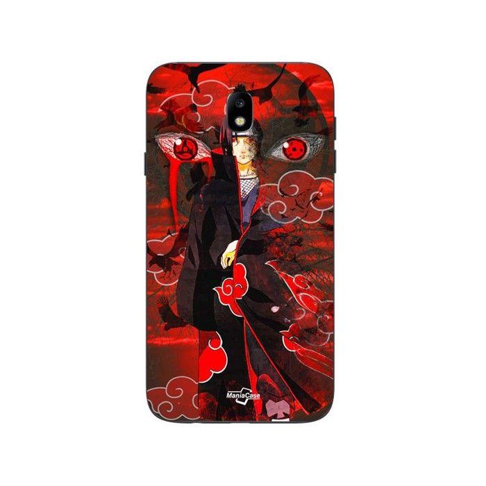 Coque pour Samsung Galaxy j7 2018 Demon Slayer Kimetsu no Yaiba Itachi Uchiha front rouge