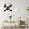 1pc Metal Deer Skull and Gun Sign - Stylish Man Cave and Garage Décor, Hunting-Themed Metal Art, Perfect Gift for Him