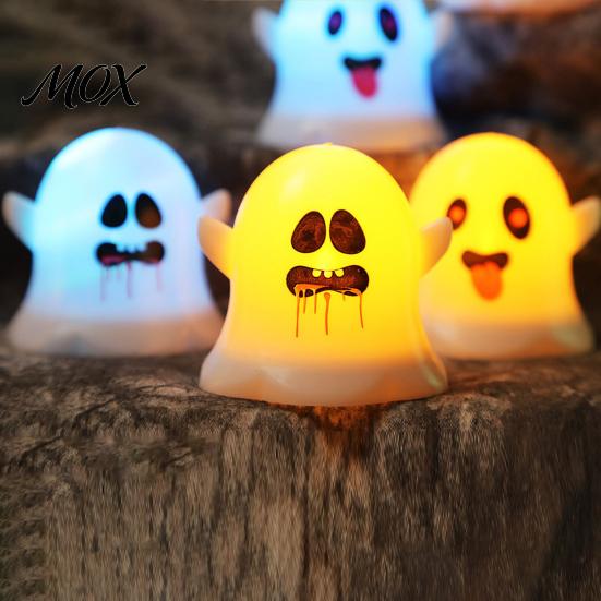 Safe LED Halloween Accent Light 6 Pcs Ghost Decorative Light, Color Changing Warm Flameless Battery-Operated Battery Operated Lamp Mini Spirit