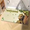 1pc Polyester Door Mats Groot 2D Flat Welcome Floor Mat, 10Mm Thick, 550G/M2 Rectangular, Easy to Clean And Anti-Slip Bathroom