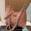 Niche Design Diamond Check Chain Single Shoulder Armpit Tote Bag 2025 New Trendy High-end Simple Commuter Crossbody Bag