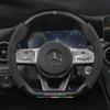 Для рулевого колеса Mercedes AMG CLA GLC GLK A B C E S Class W212 W213 W204 W203 W123 W124 Замша Углеродное волокно Интерьер автомобиля
