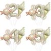 Wind 32 Inch Milky White Digital Matte Candy Ice Cream Aluminum Film Balloon Set Birthday Background Decoration