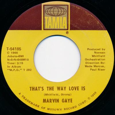 7-дюймовая пластинка MARVIN GAYE - That's The Way Love Is T54185 Tamla 1969 США Соул/Фанк Б/у