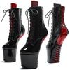 Without Boot 20CM High Pole Dance High Heels Size Sexy Front Lace Up Sexy Night Show Low Boots Heel Free YKC