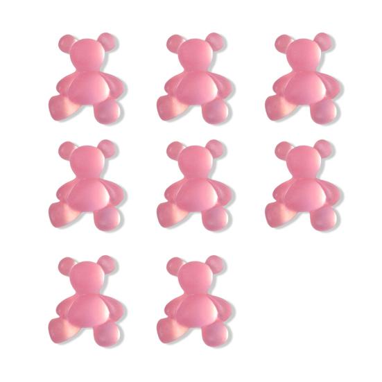 8 шт. стильные креативные легкие украшения для ногтей светящиеся медведи художественные украшения для девочек