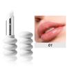 Lipstick, White Threaded Tube, Stylish and Simple, Natural Finish, Delicate Glitter, Silky and Lightweight Texture,6 Colors