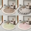 Plush Cozy Round Area Rugs Warm Comfort Text Zebra Stripe Design Modern Living Room Carpets for Home Interior Decor
