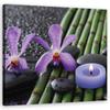 Canvas Print Bamboo Flowers Zen Spa Candle