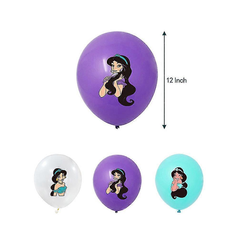 Princess Jasmine Party Decoration Supplies Banner, Topper, Balloons, Cake Cupcake Toppers Set Gifts