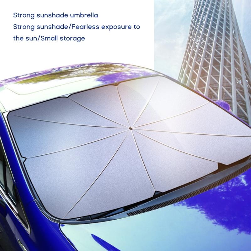 Car Windshield Sun Shade UV-Rays and Heat Sun Visors Protector Foldable Reflector Umbrella,Small/Large