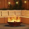 Fire Pit Brown 100 x 100 x 28 cm Weatherproof Steel