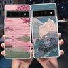 Japan Sunset Scenery For Google Pixel 8 7 6 Pro 6A 5 4 5A 4A 3A XL 5G Phone Case Shockproof Soft TPU Transparent Cover Fundas