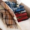 Autumn and Winter Christmas Plaid Scarf Atmosphere Women Warm Ancola Red Neck Shawl