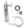 Draft Beer Kegerator Tower Stainless Steel Double Beer Tap Faucet for Home Bar Beer Brewing Kegs