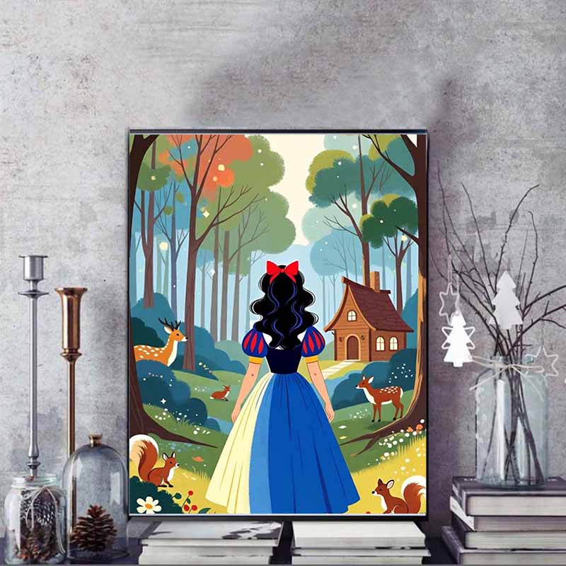 Disney 5D DIY Алмазная живопись Белоснежка Исцеляющая Иллюстрация, Вышитая Мозаика Крестиком Домашний Декор Подарок Поделки