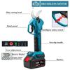 Brushless Cordless Electric Scissors Extension Pole Pruner Pruning Shears Efficient Fruit Tree Bonsai Pruning Branche Cutter Blue