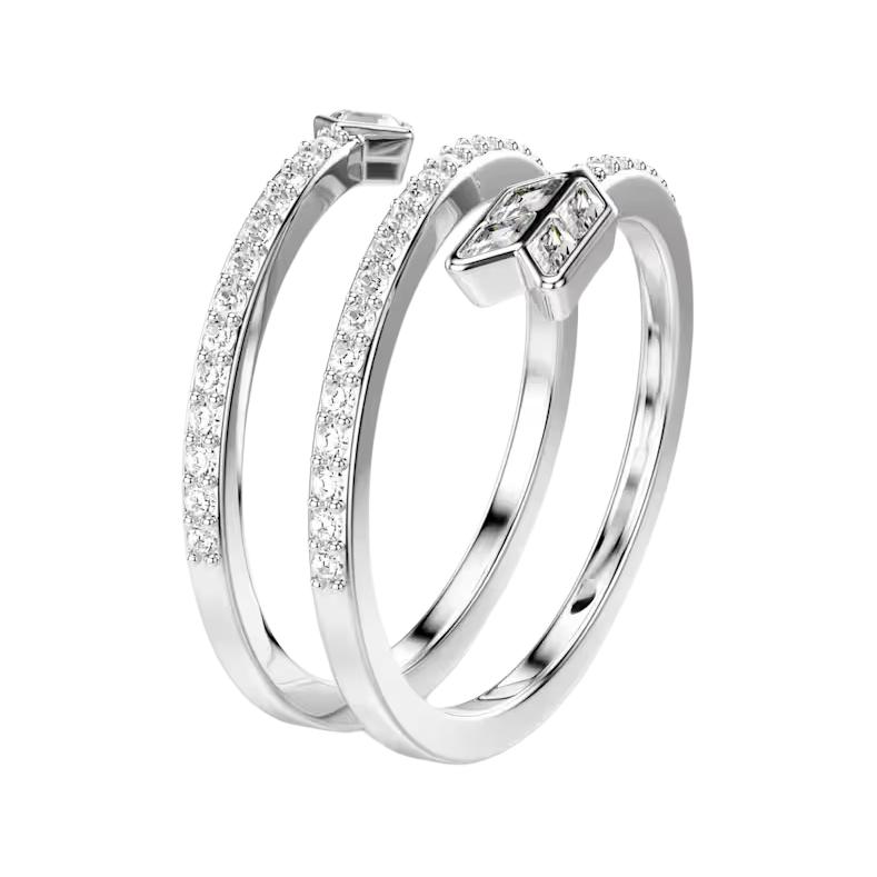 Swarovski Mixed Cut Cupids Arrow Cubic Zirconia Crystal Ring Unisex ring White 574152