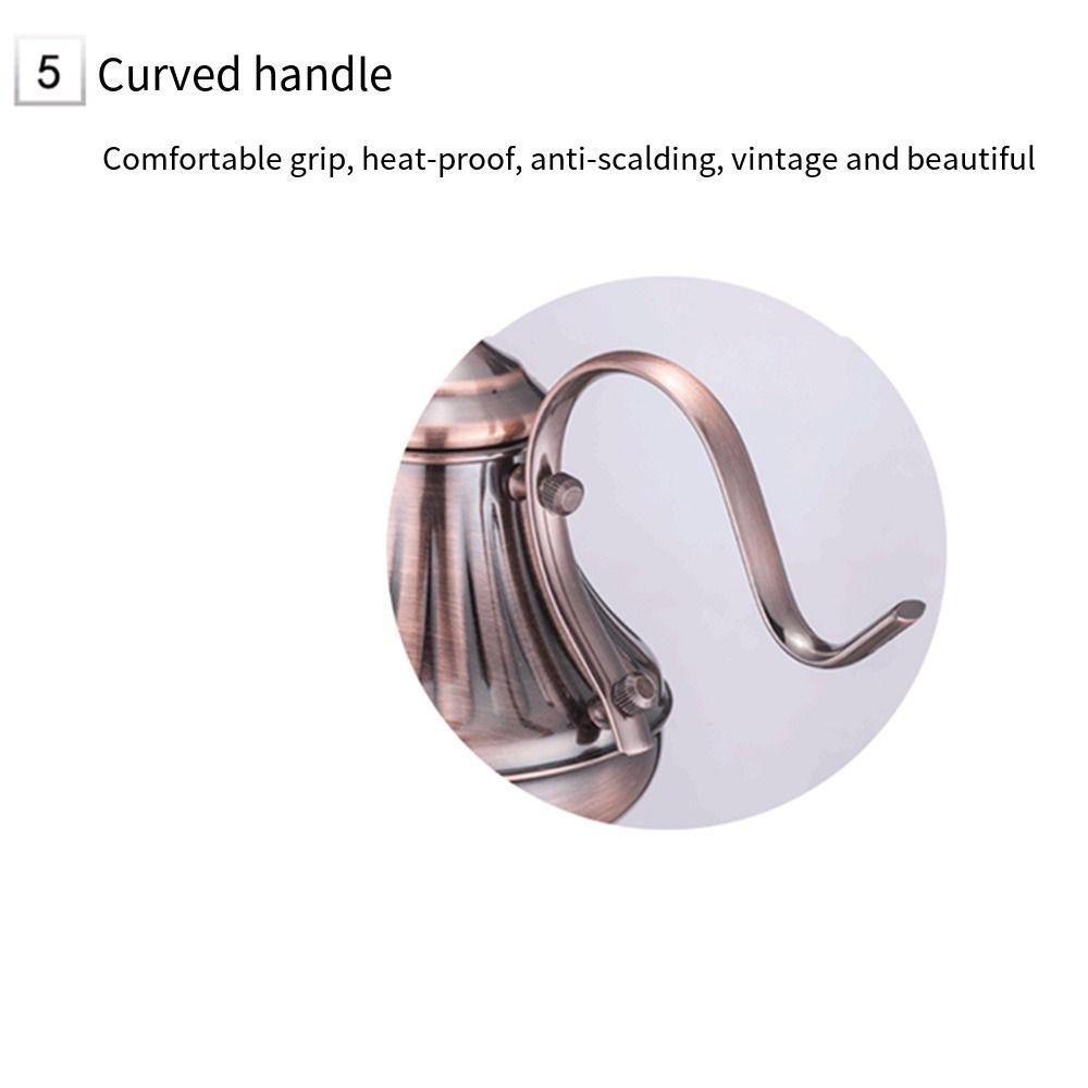 Elegant Coffee Pot Stainless Steel Drip Kettle Vintage Gooseneck Tea Kettle  Kitchen