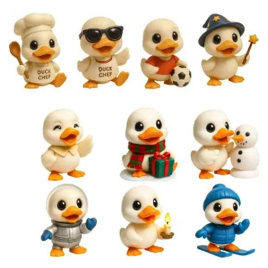 Call Duck Advent Calendar 2025 24 Days Acrylic Ornaments with Festive Costumes Christmas Countdown Decor for Tree & Animal Lovers Holiday Gift