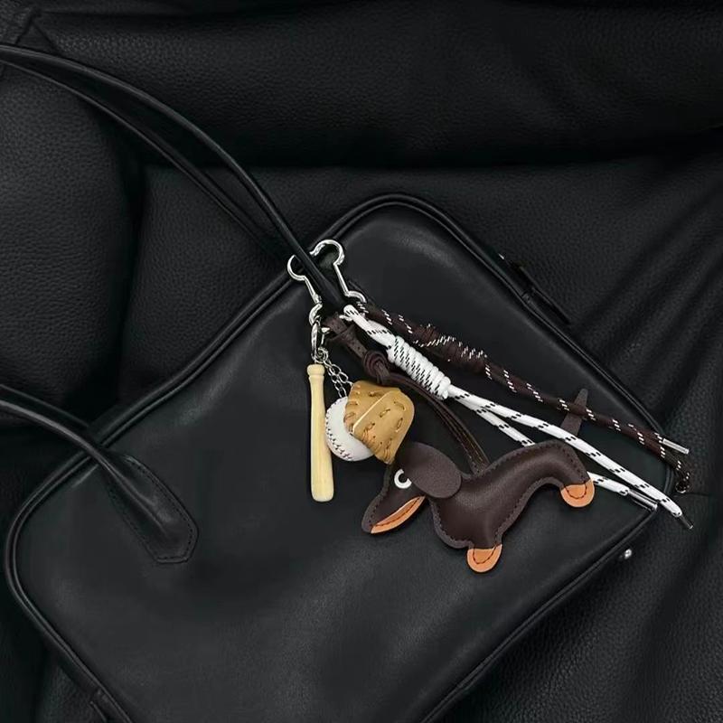 Оригинальный брелок из нейлоновой плетеной веревки в виде сосиски и собаки, подвеска для бейсбола, сумка своими руками, аксессуары