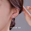 Серьги-гвоздики Cui Yan из стерлингового серебра S925 в корейском стиле с цирконами в виде бабочек для женщин – Милая повседневная мода.
