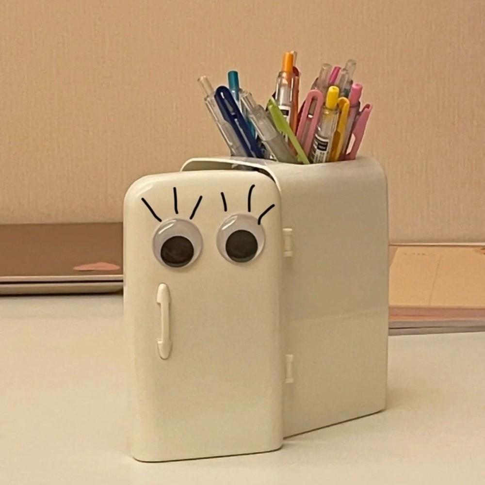 Refrigerator Shaped Pen Holder Portable Pen Container High Quality Desktop Storage Rack