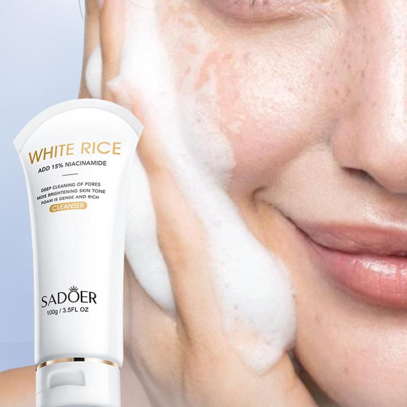 SADOER White Rice Nicotinamide Brightening Cleanser Gentle Cleansing Cleanser
