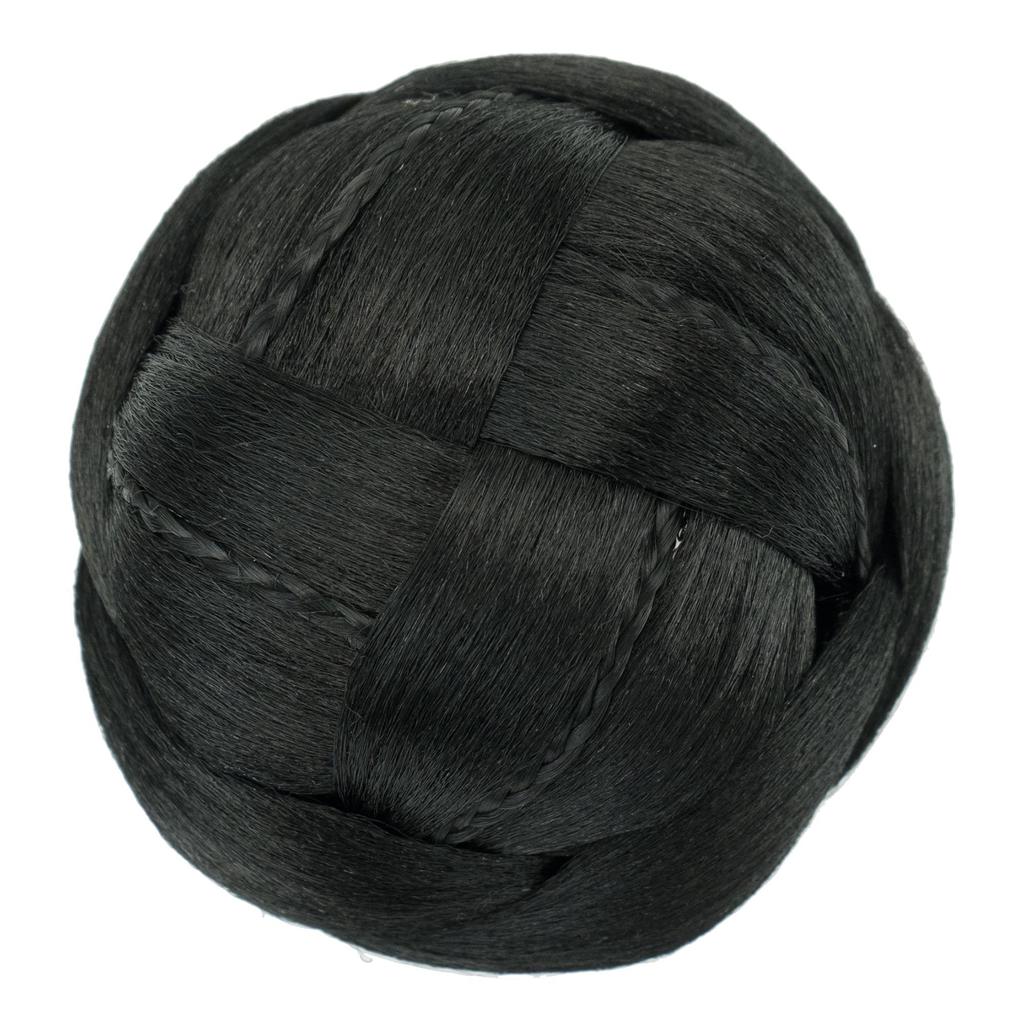 Плетеный шиньон для танцовщицы, накладные волосы, шиньоны в виде пончика, черные резинки для волос, булочка, парик, прическа, головной убор, парик