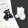 Рукоделие Мыло Гипс Свеча Смола Форма для литья 3D Ручная работа Геометрическая форма медведя Сделай сам Автомобильная ароматерапия Силиконовая форма