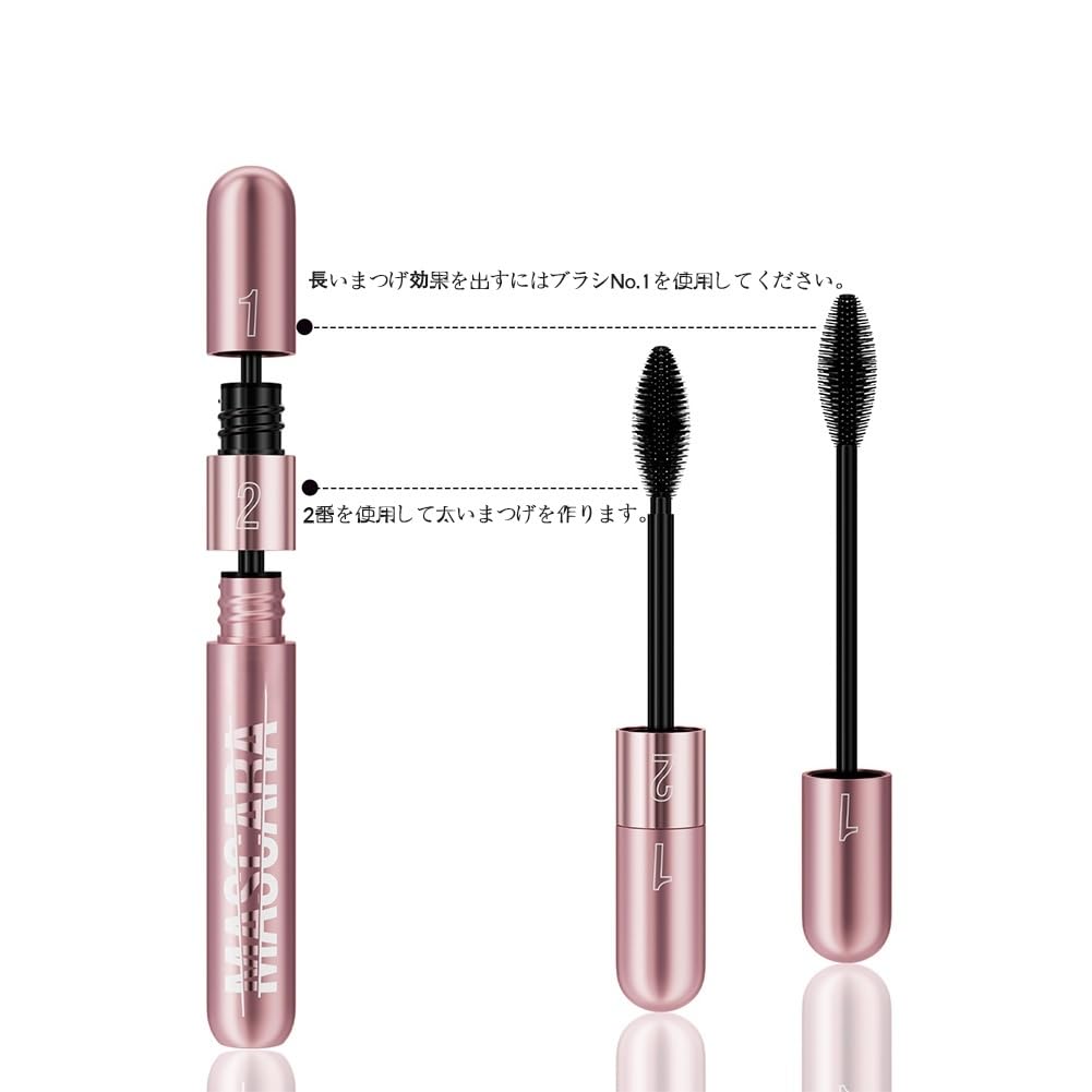 LiangNiShi 2 в 1 тушь для ресниц двойная водостойкая пленка удлиняющая объем прочная легкая пучковая рекомендуется для начинающих эффект, тип, и вверх, подкручивание,