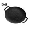 Korean Style BBQ Grill Pan for Stove Top Non-stick Round Frying Pan with Handles Pancake Griddle Pan for Indoor Cooking