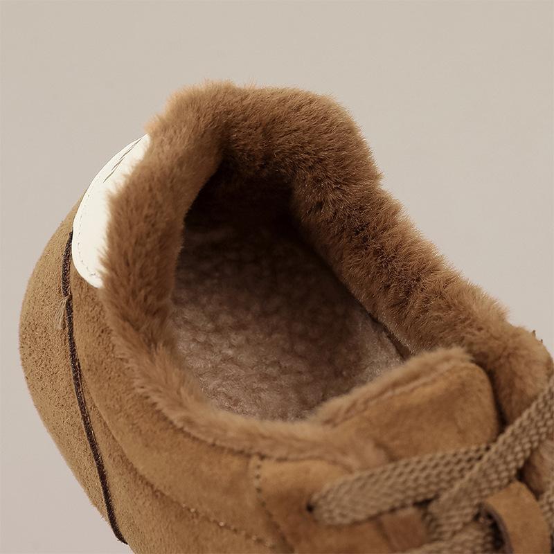 Retro warm German training shoes fashionable versatile shell head soft sole casual women's shoes