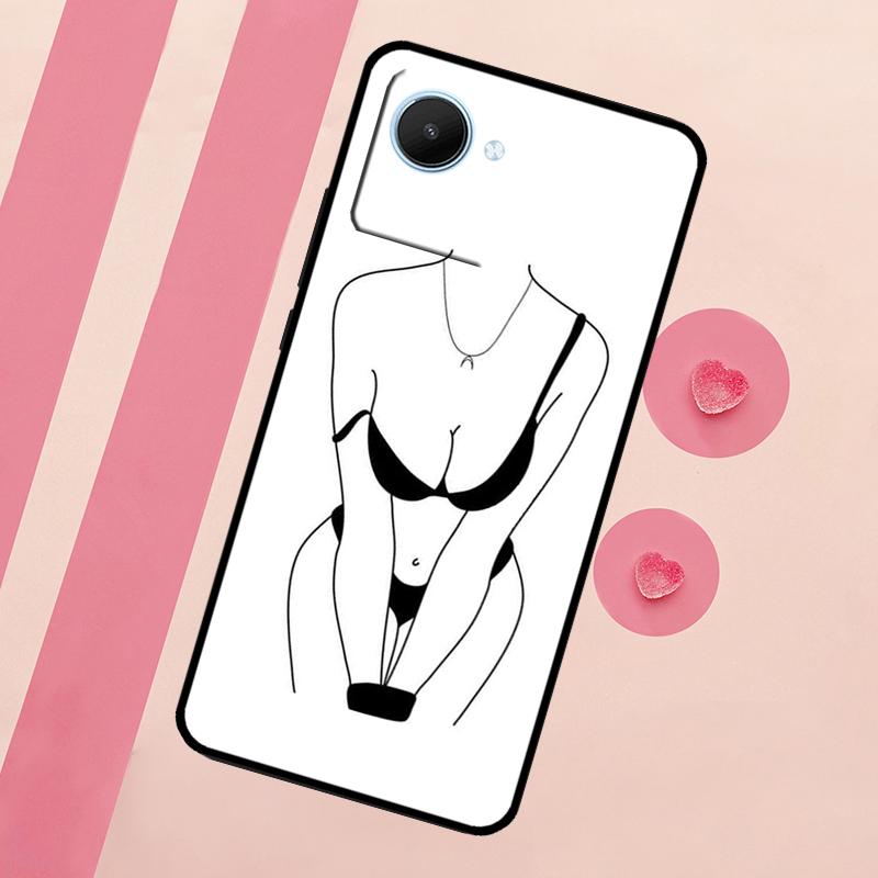 Woman Body Line Art Case For Realme GT Neo 5 3T 2T 9 11 10 Pro Plus C11 C15 C21Y C25S C30 C31 C33 C35 C53 C55