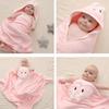 Cartoon Baby Bath Towels for Body Hooded Coral Fleece Kids Bathrobe Newborn Swaddle Wrap Baby Blankets for Girls Boys