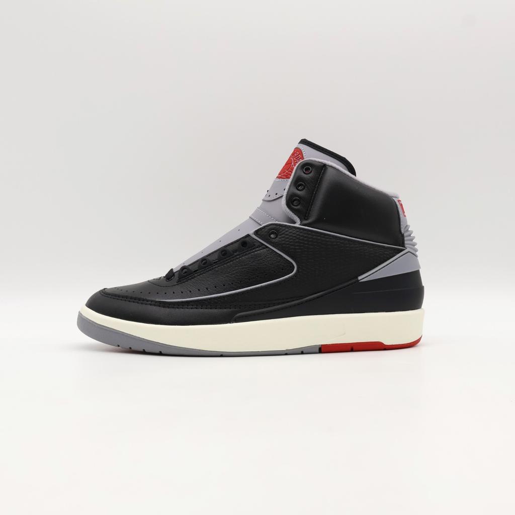 DR8884-001 Nike Air Jordan 2 Retro Черный Цемент Огненно-Красный Парусный Серый (Мужской)