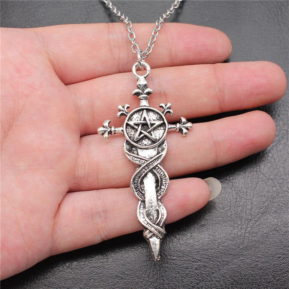 Крест Талисман Амулет 45 см или 70 см Длинная Цепочка Ожерелье Женские Украшения Пляжные Тенденции Художественные Принадлежности