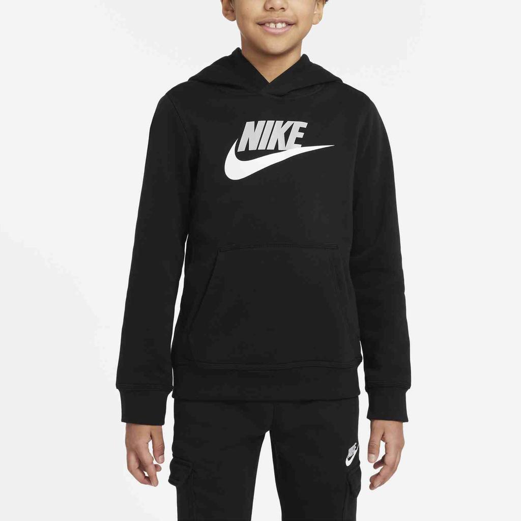Nike Hoodie With Brand Logo Kids Hoodies Black DA5064-010