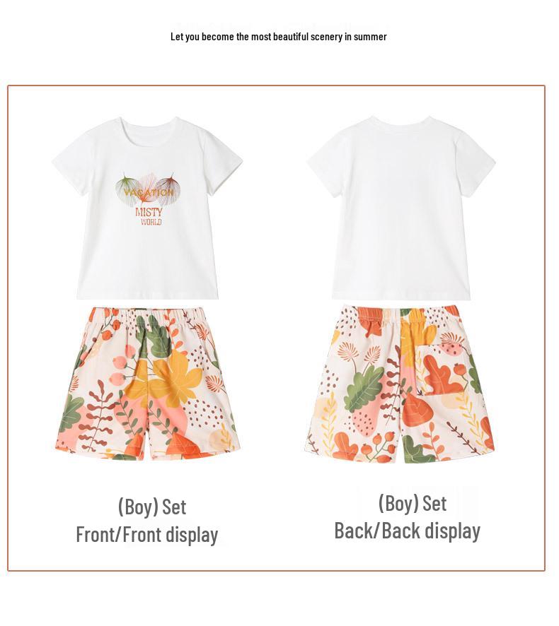 Летний наряд для родителей и детей 2025: Комплект длинных брюк для матери и сына/дочери для троих/четверых