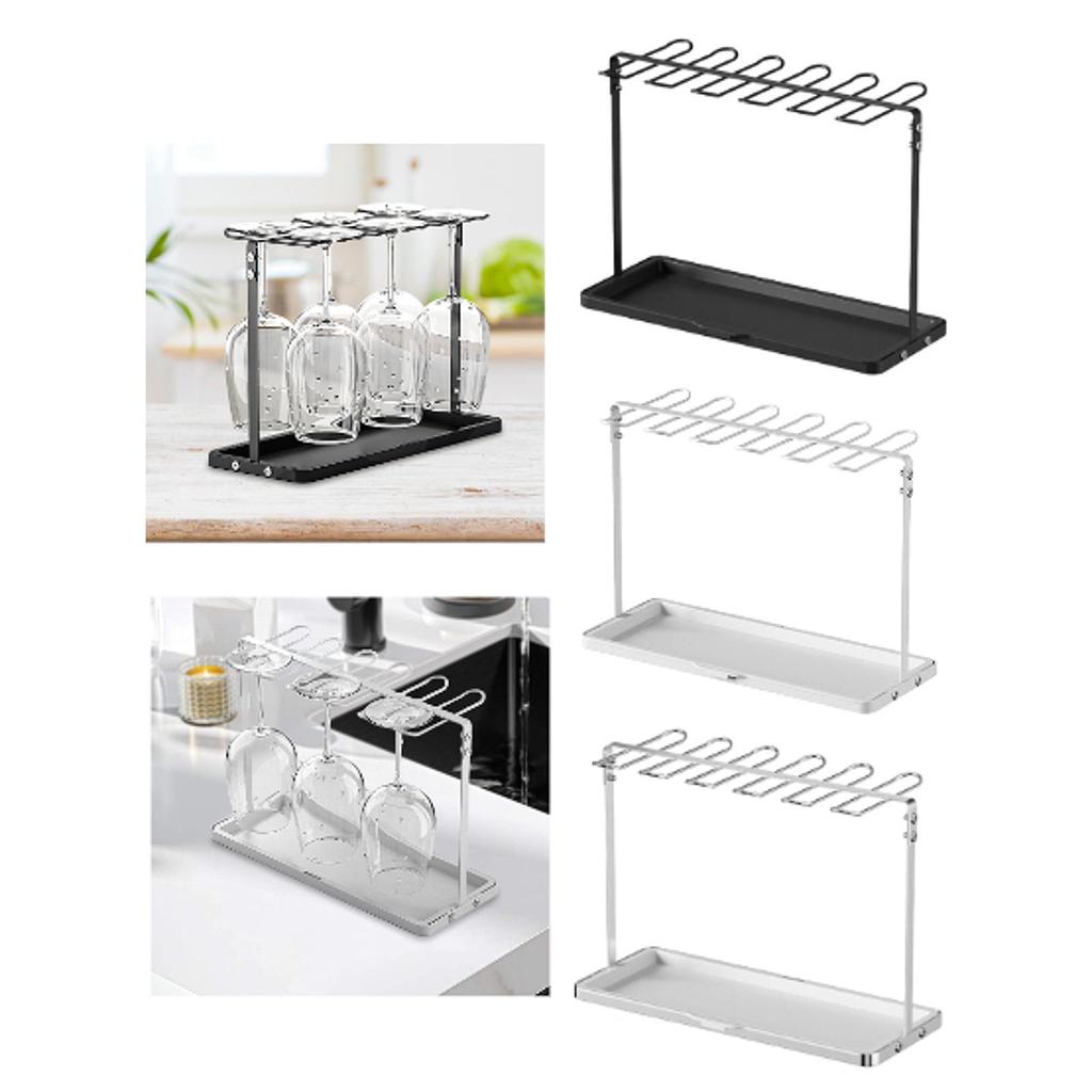 Metal Wine Glass Holder Stemware Holder Glassware Decoration Hanger Glass Storage Hanger for Kitchen Bar Counter Dining Room