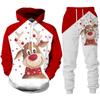 New Year's Clothes Men/Women Funny Santa Claus 3D Printed Tracksuit Set Fashion Couple Outfits Christmas Party Hoodie/Pants/Suit