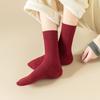 Women's Mid-calf Socks, Autumn and Winter Combed Cotton Antibacterial and Deodorizing Twisted Long Calf Socks, Women's Long Socks