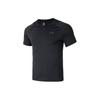 Solid RUSH Technology Running Training Quick-Dry Cool Breathable Crew Neck Sports Short Sleeve T-Shirt Men Tops Black 1383700-001