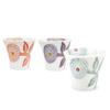 Kunzangama Teacups Set of Hasami Made In Small J-Kitchens (Teacups), 3, Ware, Japan, 130cc, Dahlia,