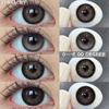 FUNSACHY 1 Pair Big Black Eyes Contact Lenses for Eyes Dioptric Beautiful Pupil Myopia Degree Colored Lenses with Prescription